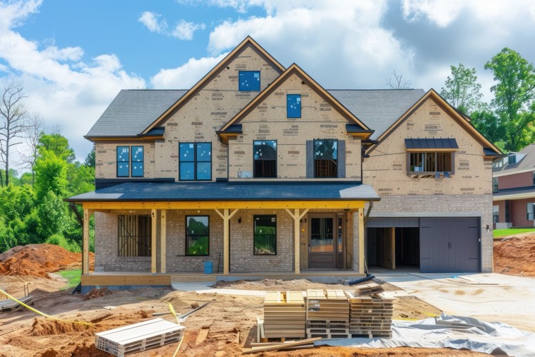 exterior siding ready for application on new home build